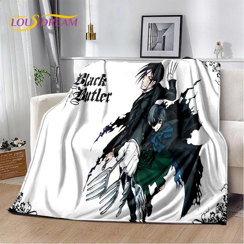 Multifilmi Black Butler Anime 3D tekk, pehme tekk koju Magamistoa voodi Diivan Piknikuks Reisikontori puhkekate Laste tekk