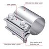 Car Exhaust Pipe Clamp 50-100mm Stainless Steel Heavy Duty Exhaust Coupler Muffler Clamp Automotive Replacement Exhaust Clamps