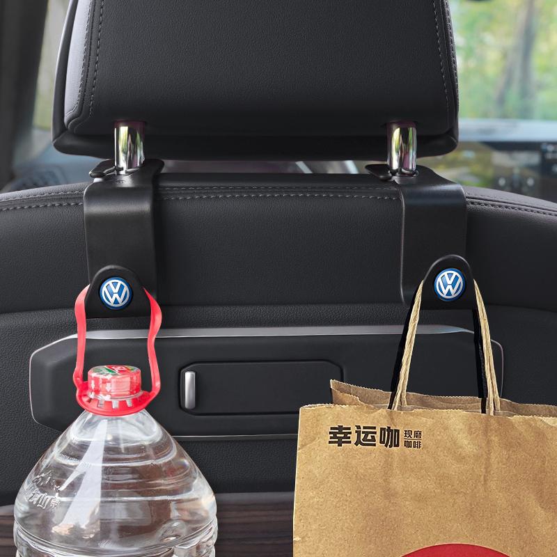 2Pcs Portable Car Seat Back Hooks Storage Accessories For Volkswagen VW Golf Amarok Tiguan T-Cross T5 Phaeton Polo Jetta GTI ID3