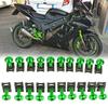 KAWASAKI ER-5 ER6N ER6F EX250R GPZ500S GTR1400 Motosiklet Kaporta Vidaları 20 adet 6mm Bağlantı Elemanı Klipleri Vücut yaylı somun Cıvata