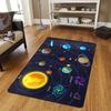 Galaxy Solar System Carpet Playroom Living Room Rug Classroom Educational Mat Outer Space Theme Kids Learning Floor Cover Mat