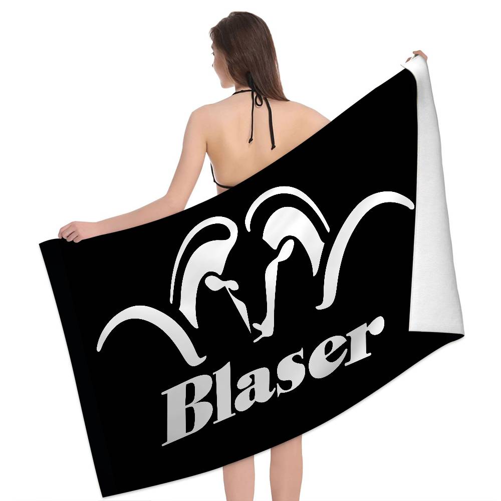 Blaser Logo Microfiber Printed Beach Towel Mountain Climbing Yoga Beach Swimming Running Absorbent Soft Towel