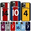 Fußballspieler Nummer Name Handyhülle Cover Für iPhone 17 Air 15 16 11 13 14 Pro Max 12 Plus Max Fundas
