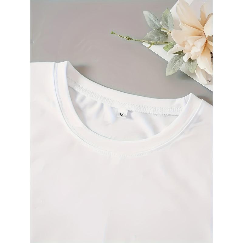 European Size Round Neck T-Shirt Featuring a Rainbow Design with Christian Themes, Including And a Rabbit. This Soft, Breathable Tee