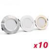 10 ST/parti Infälld Rund LED Downlight 18W 15W 12W 9W 5W LED Taklampa AC 220V 230V 240V Kall Varmvit Inomhusbelysning