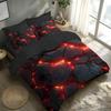 Fantasy Red Glow Soft Brushed Duvet Cover Set with 3D Printing Bedding Comforter Set Includes Pillowcases Machine Washabl