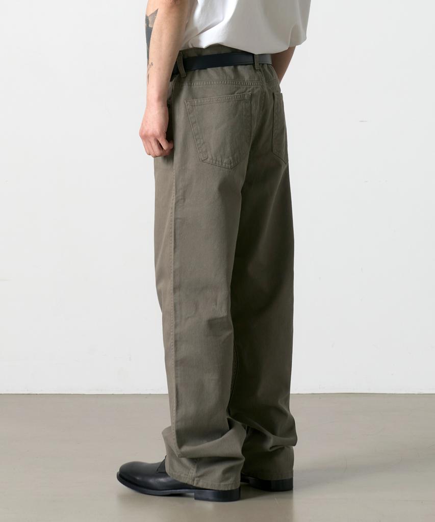 DENMADE Den765 Raw Routine Wide Chino (Olive Charcoal)