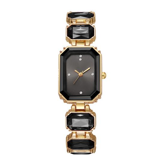 Bracciale da Donna Orologio al Quarzo Orologio Quadrato Scintillante con Strass Bracciale in Finto Diamante Orologio da Polso per Donna Orologio Gioiello Elegante