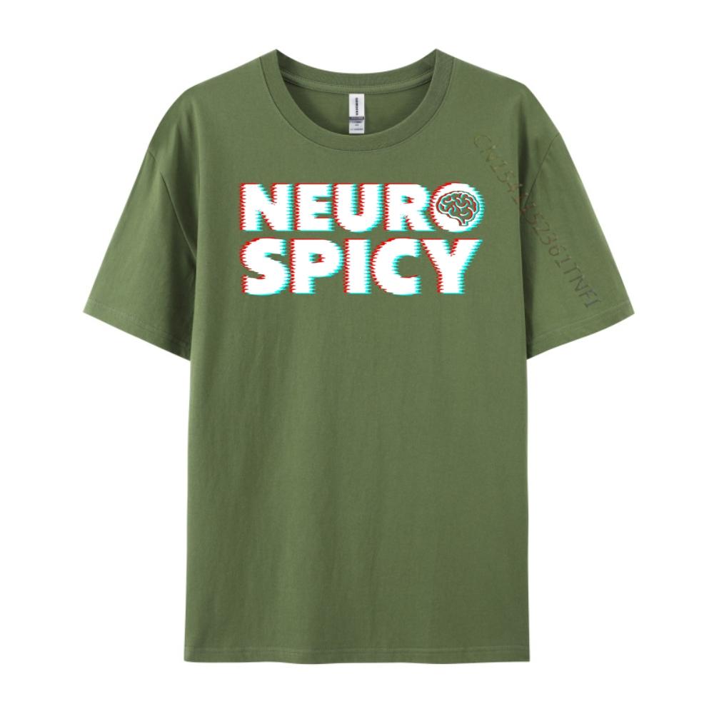 Neurodiversität Neuro Spicy Neuro Spicy Neurospicy Weißes T-Shirt Herren Herren T-Shirts Slogan