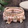 Bohemian Multilayer Beaded Wings Bracelet with Niche Design