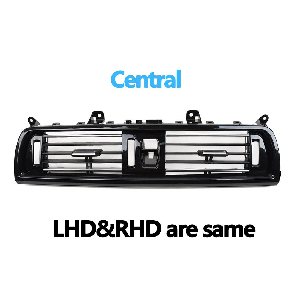 LHD RHD Piano noir bouches d'aération avant panneau de sortie ca Chrome pour BMW série 5 F10 F11 F18 520i 523i 525i 528i