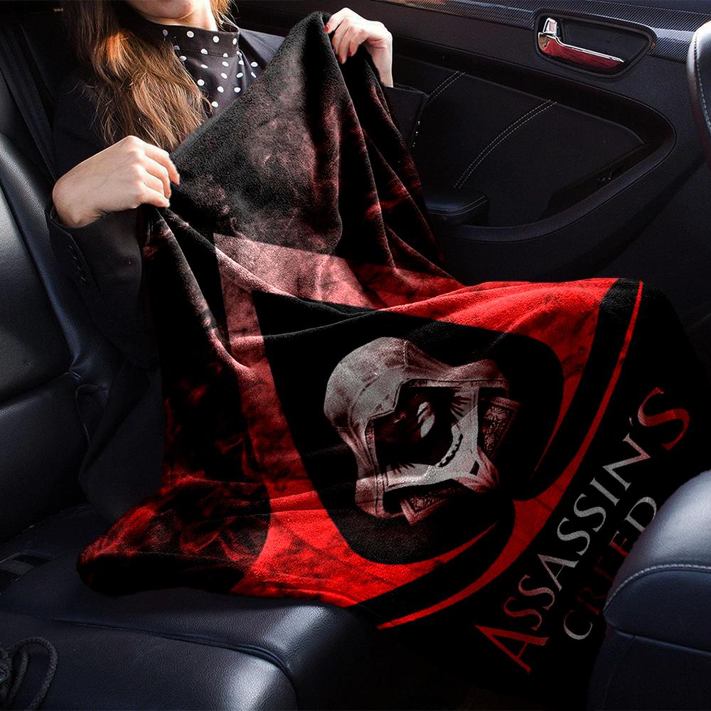 Assassin's Creed Theme Printed Blanket - Perfect for Couch, Bed, Travel & Outdoor Use | Machine Washable, Cozy & Durable.