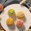 24TE Flower Mooncake Press Mold Hand-Pressure Moon Cake Maker Cookie Stamps