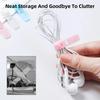 1/5/10Pcs Silicone Reusable Cable Organizer Earphone Clip Charger Cord Management 3 Hole Wire Organizer Bobbin Winder Straps