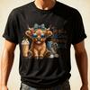 Women's Cute Highland Cow I'm Not A Mess Funny Positive Cow T-Shirt