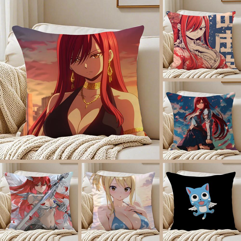 Anime Shonen FFairy TTail Cushion Cover Pillowcase Antidustmite living Room Sofa Decor Cushion Room