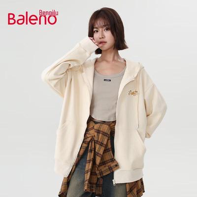 Baleno Unisex Loose-Fit Hooded Zipper Jacket