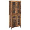Wall Mounted Highboard Reclaimed Wood Look 27.4 X 13.4 X 70.9 In (L X W X H) Engineered Wood