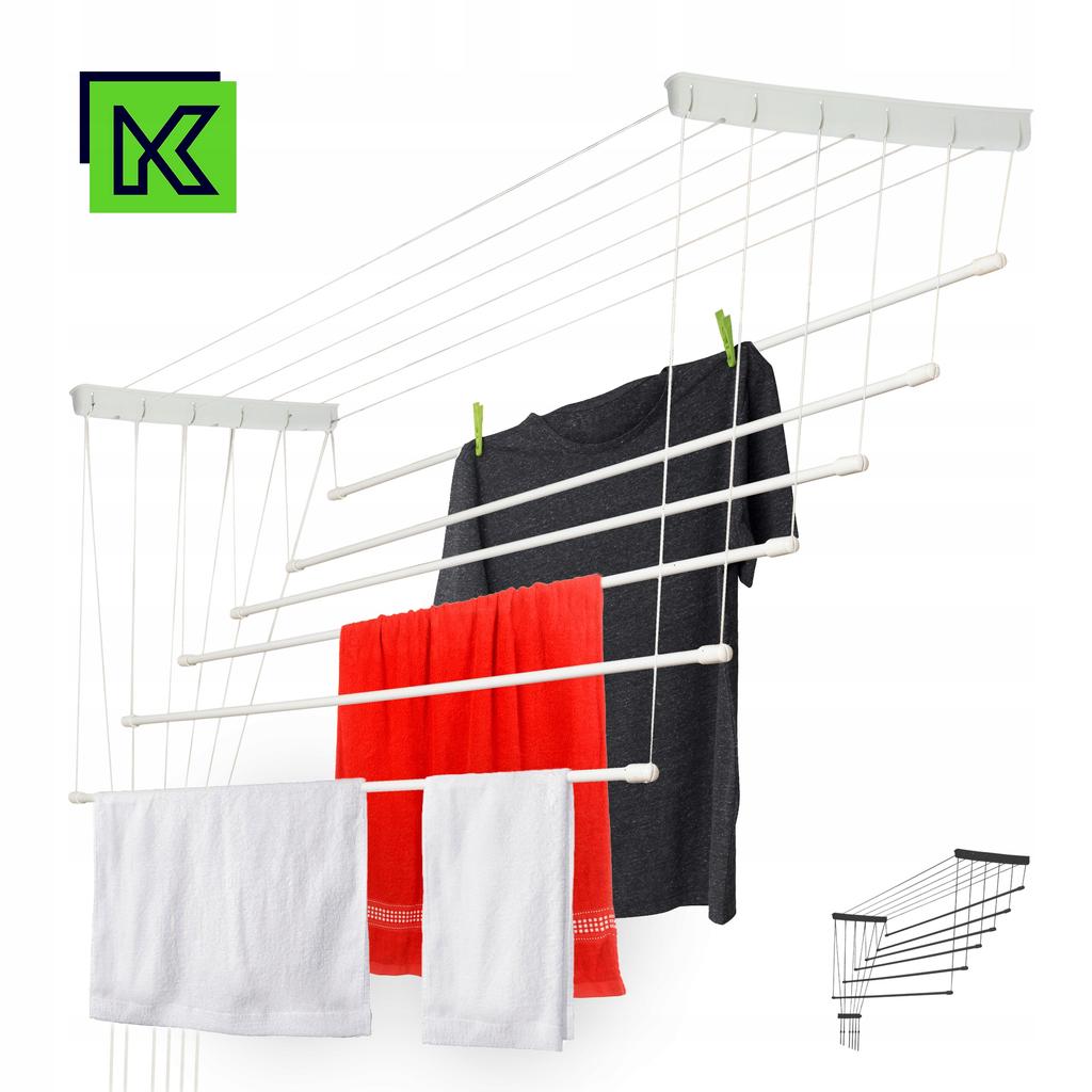 KADAX Ceiling Clothes Dryer for Bathroom 6 Rods Durable Solid