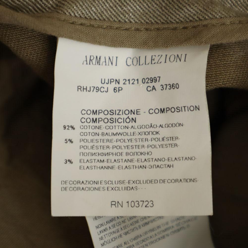 Armani Collezioni Made In Italy Lame Long Pants W27 Beige Stretch Women Used