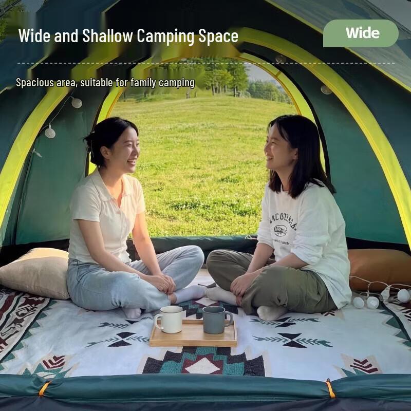 HANDUNYOU 3-4 Person Outdoor Camping Tent Set