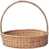 @ Cesta de Frutas Oval com Acabamento Natural Cor Marrom de Rattan 270g