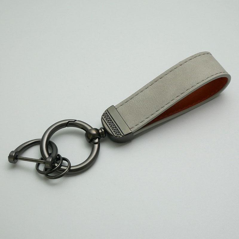 1PC Pure Color Buckle Cars Key Ring Bag Pendants Leather Car Key Rings For Car Leather Keychain Gifts Car Accessories