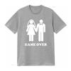 Funny Game Over Design Bachelor Party Men Wedding Groom T Shirt Vintage Washed Designer Clothes Comfortable Graphic Casual