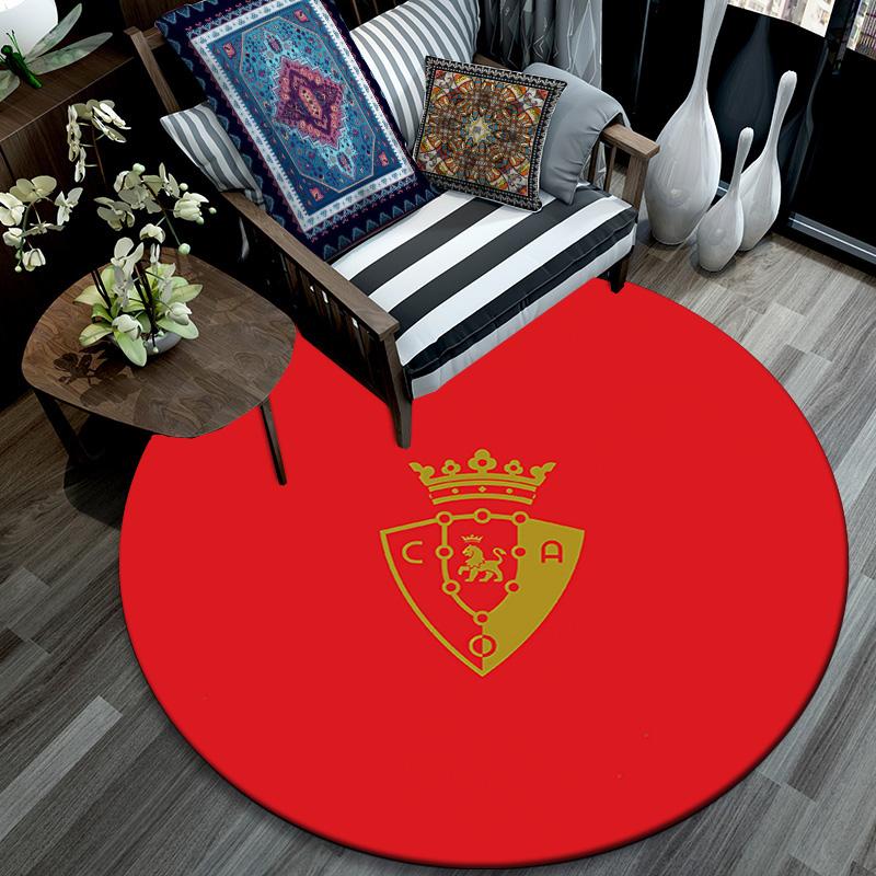 CA Osasuna2 Round Area Rug,Carpet Rug for Living Room Bedroom Sofa Playroom Decor,Non-slip Floor Mat