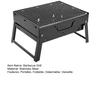 Portable BBQ Grill Stainless Steel Easy To Use Removable Grid Foldable Charcoal Grill for Outdoor Picnic Garden Camping