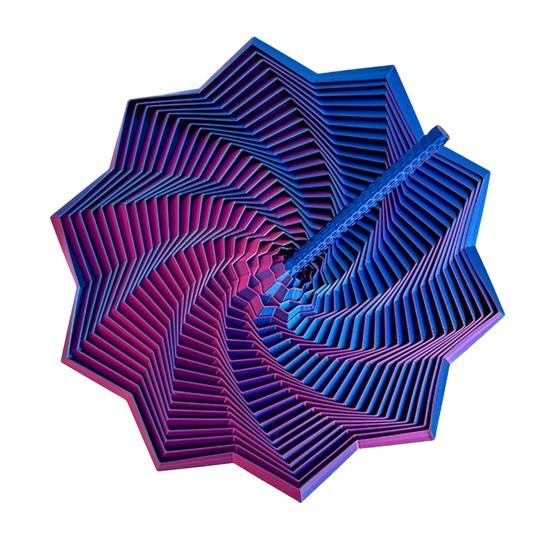 Expanded Sensory Fidget Star 3D Printed Spinning Tower Fidget Toy Flexible Spiral Star with Handle for Stress Relief Office Desk Accessory