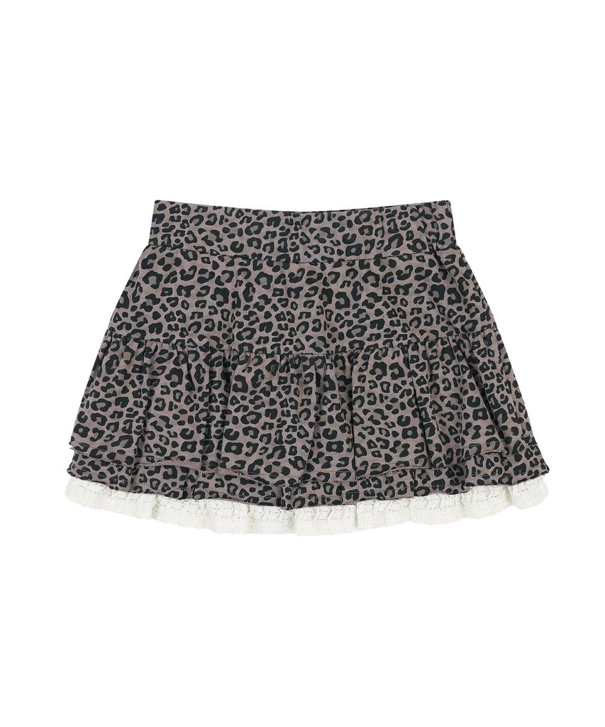 Ordinary Holiday Tiered Mini Skirt [Brown]