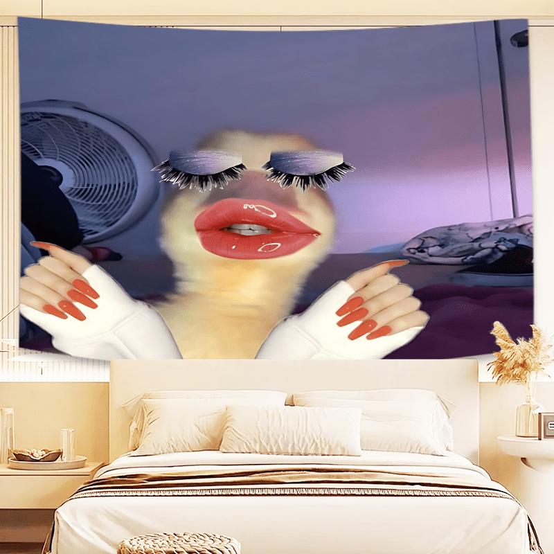 VIKAMA Funny Beauty Duck Internet Celebrity Tapestry Fun Trick Atmosphere Ins Style Room Decoration Home Decoration
