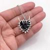 Gothic Heart Thorns Pendant Necklace For Women Men Hip-Hop Personality Trendy Charm Grunge Punk Jewelry Y2K Accessories