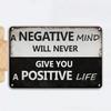 Metal Wall Art Motivational Quote Sign Home Office Decor Living Room Bedroom