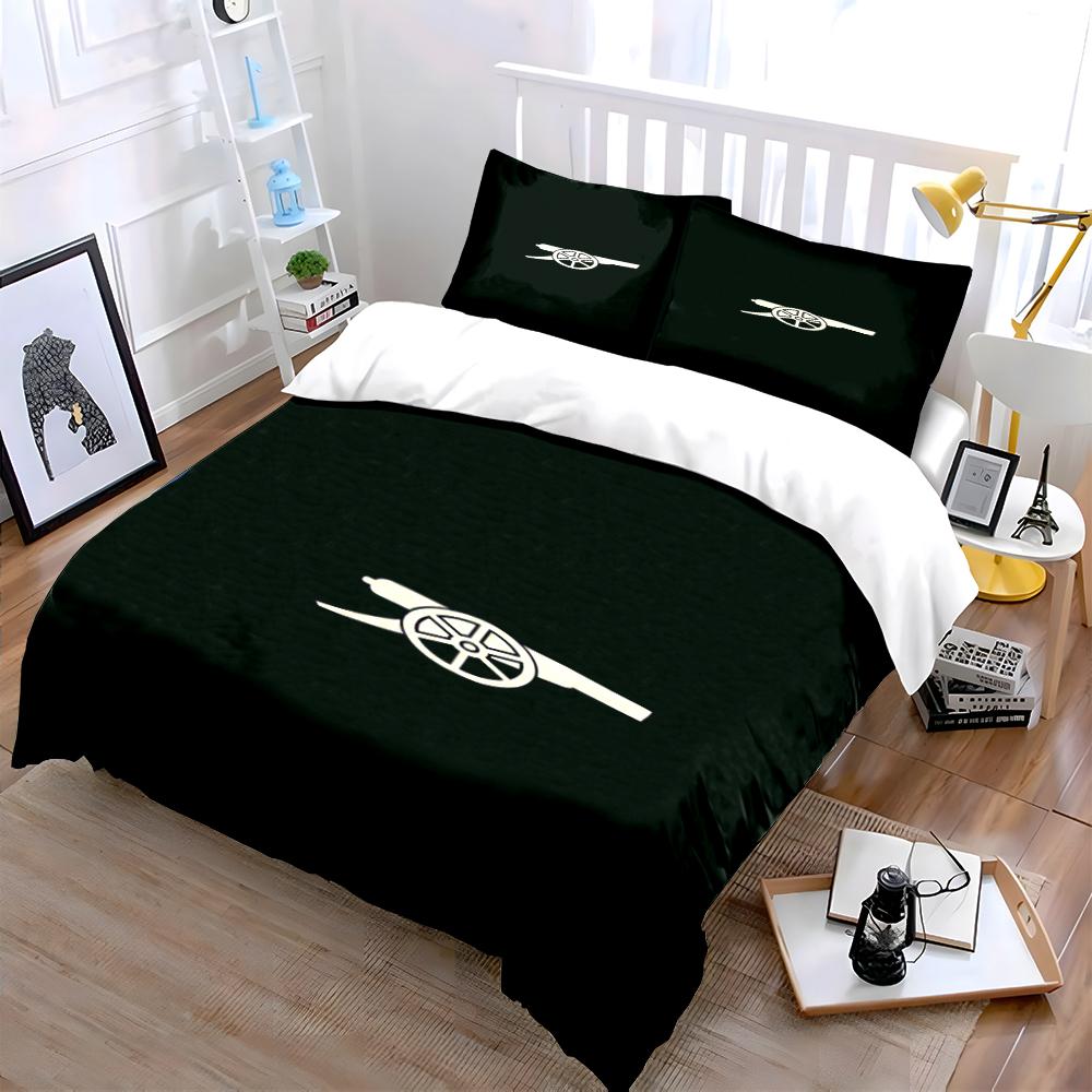 Black Bedding Set W/ Cannon Bedding Set (1 Duvet Cover, 2 Pillowcases, Duvet Not Included)