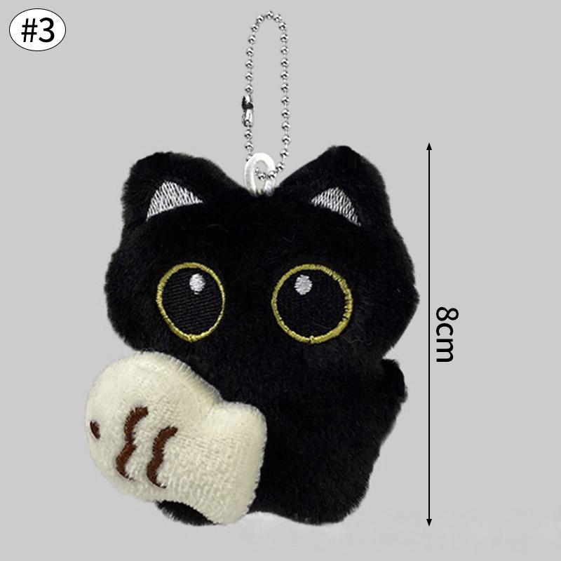 Halloween Plüsch Schlüsselanhänger Niedliche Schwarze Katze Plüsch Schlüsselanhänger Schlüsselringe für Rucksack Tasche Anhänger Kawaii Katzen Schlüsselanhänger Partygeschenke