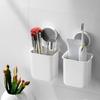 Multifunctional Punch-free Wall-mounted Storage Box Bathroom Toothbrush Holder Cosmetics Organizer Rack Kitchen Storage Rack