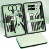 Manicure Set - 18 In 1 Professional Nail Clippers Pedicure Kit, Manicure Tool Kit, Stainless Steel Facial Grooming Set Kit