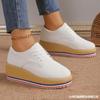Flat Heeled Shoes, Thick Soled Shoes, Lace Up Single Shoes, Women's Shoes, Plus Size Shoes