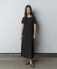 Bopeu Rune Half-Sleeve Long Dress (Black)
