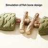 1/2/3Pcs Cat Dental Toy Fishbone Shape Catnip Cat Toy Teeth Cleaning Breath Interactive Play Oral Hygiene
