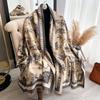 Winter Women'S Scarf Cashmere Luxury  Forest Animal Jacquard Thickened Warm Shawl Cashmere Cloak Scarf Ladies