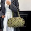 Yogodlns Eenvoudige Stippen Tote Bag Lichtgewicht Nylon Handtas Dames Casual Werk Schoudertas Grote Capaciteit Sport Opvouwbare Opbergtas