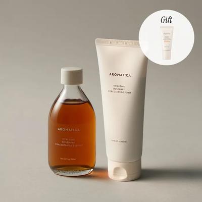 [Antioxidant]_Rosemary Daily Skincare Set (Foam Cleanser & Essence)