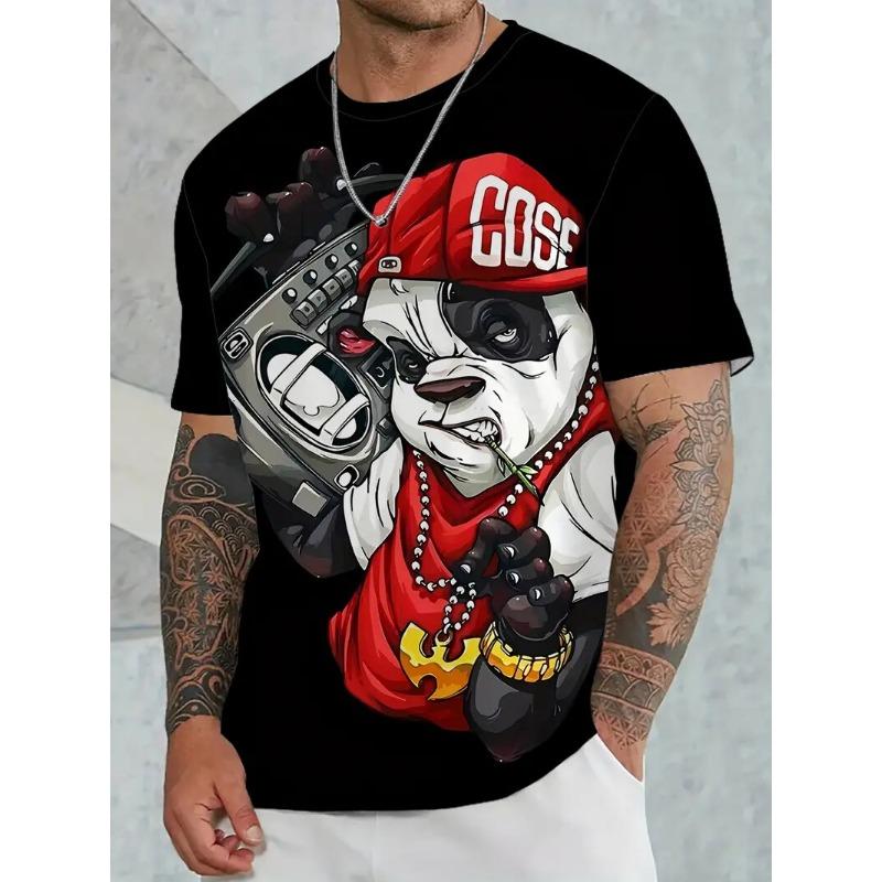 Camiseta Divertida con Estampado de Pato de Dibujos Animados para Hombre Casual Verano Manga Corta Pullover Moda Camisetas Ropa Oversize para Hombre al Aire Libre