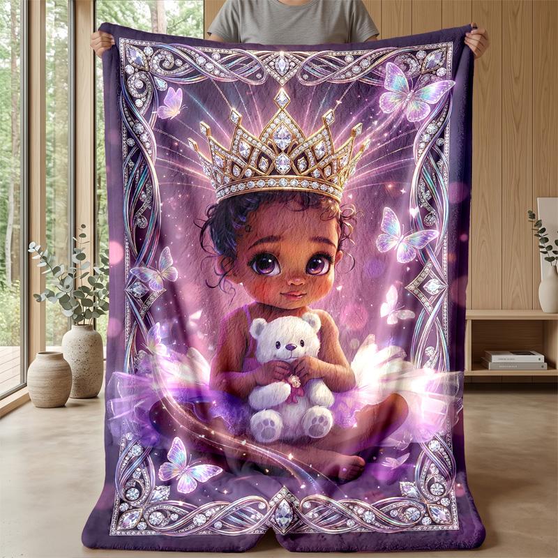 Rainbow Heart Fantasy Theme Blanket Lightweight Warm Flannel Blanket Decorative Throw Blanket for Home Decoration