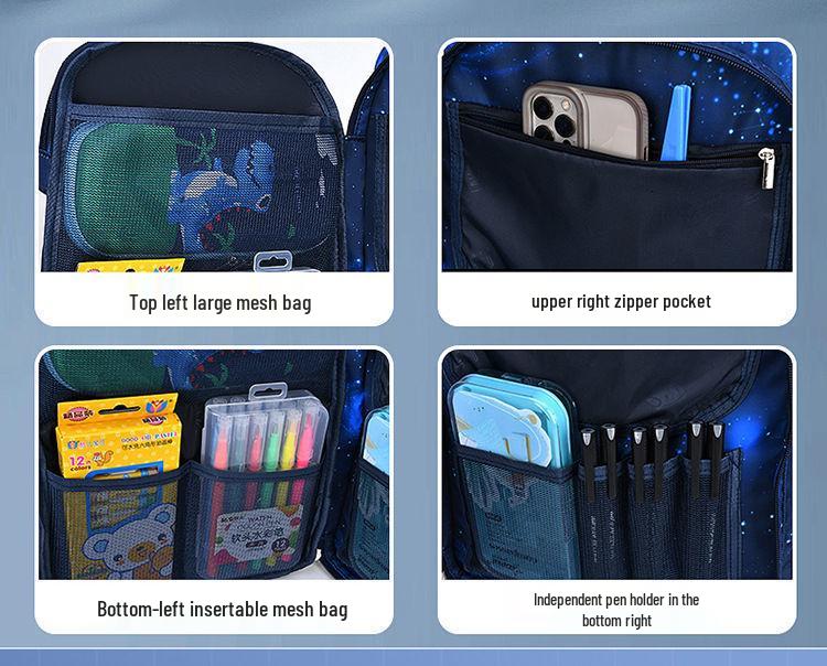Starry Sky Children’s Dirt-Resistant School Backpack for Boys, Grades 1-6