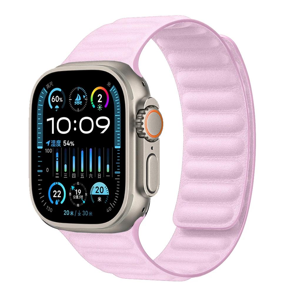 Silikonový řemínek pro Apple Watch Ultra 3/2 49mm 11 10 9 8 7 45mm 41mm 42mm 46mm Pásek Magnetický náramek Nárameník iWatch 6 SE Pás
