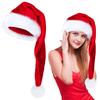 Yousheng Long Santa Hats for Adult Children Unisex Plush Christmas Hat with Fluffy White Fur Trim for Winter Christmas New Year Party